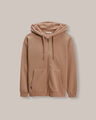 Hoodie Abierta Jaretas,CAFE